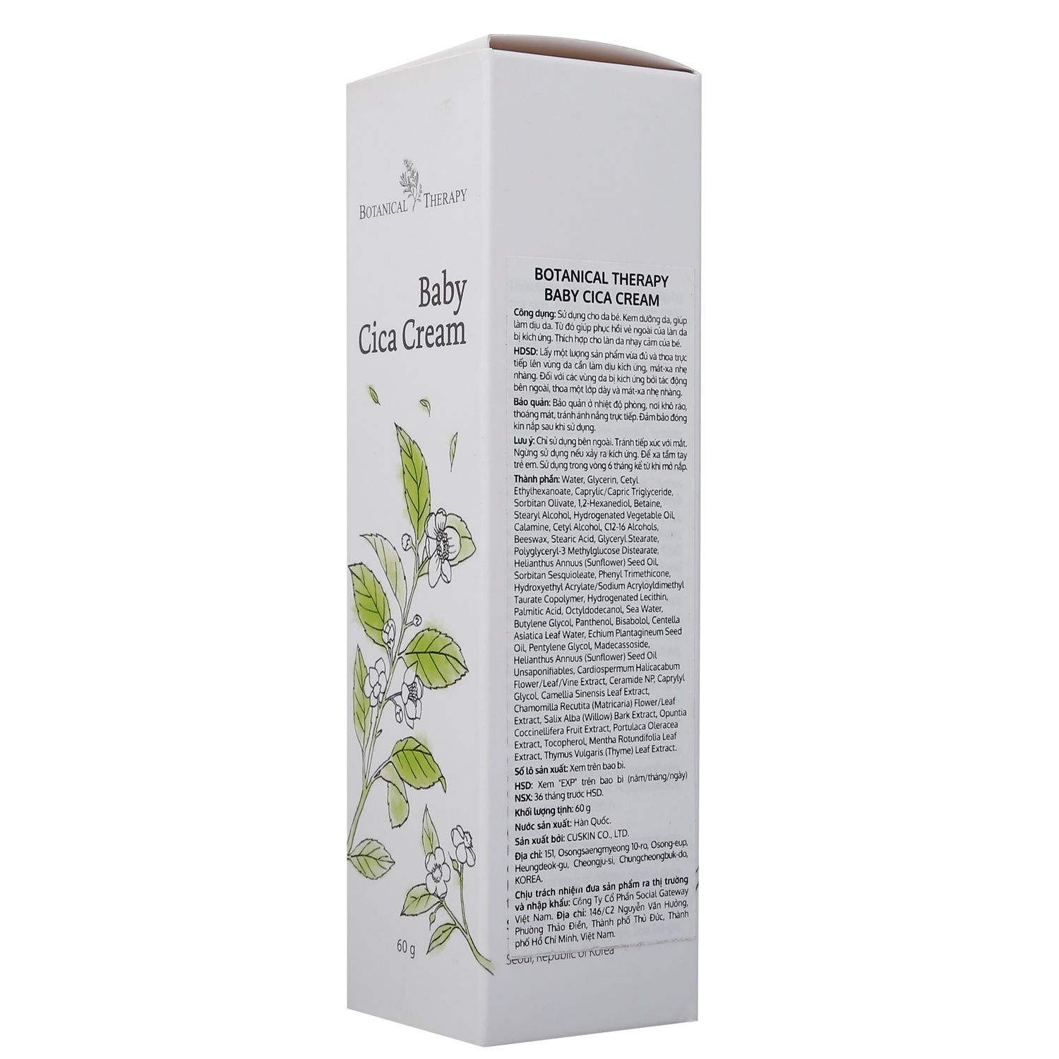 Kem dưỡng dịu da Botanical Therapy 60g  hình 3