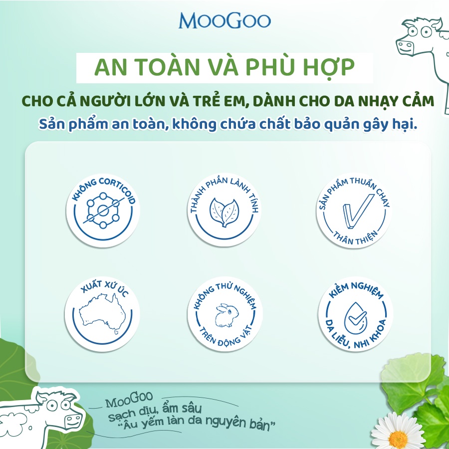 Kem dưỡng viêm da cơ địa chiết xuất rau má Moogoo 120g hình 3
