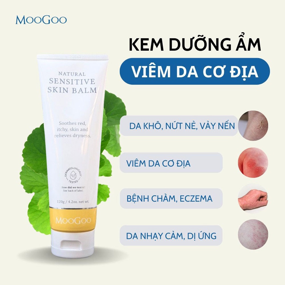 Kem dưỡng viêm da cơ địa chiết xuất rau má Moogoo 120g hình 5
