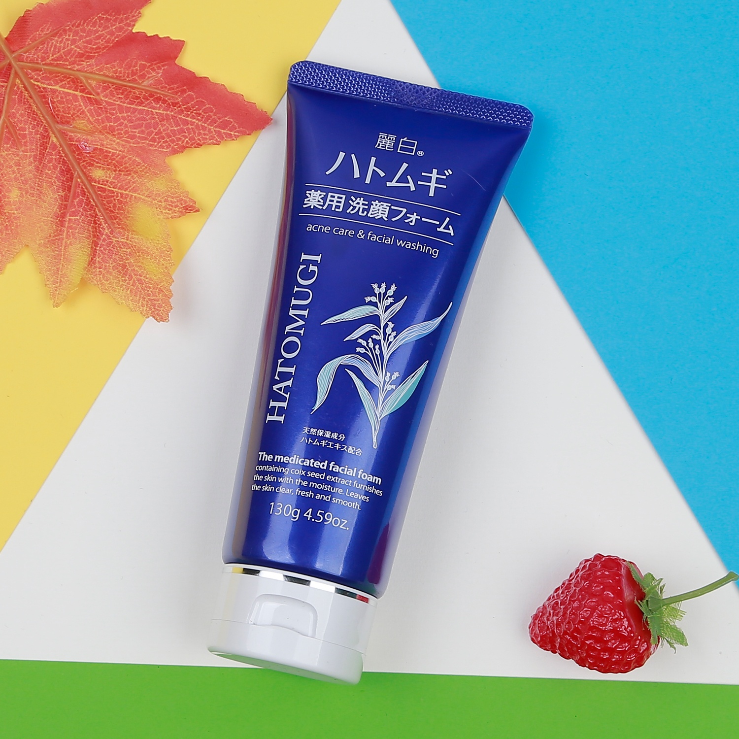 Sữa rửa mặt ngừa mụn dưỡng ẩm Hatomugi 130g hình 1