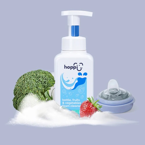 Nước rửa bình và rau củ Hoppi 500ml (Dạng tạo bọt) hình 1