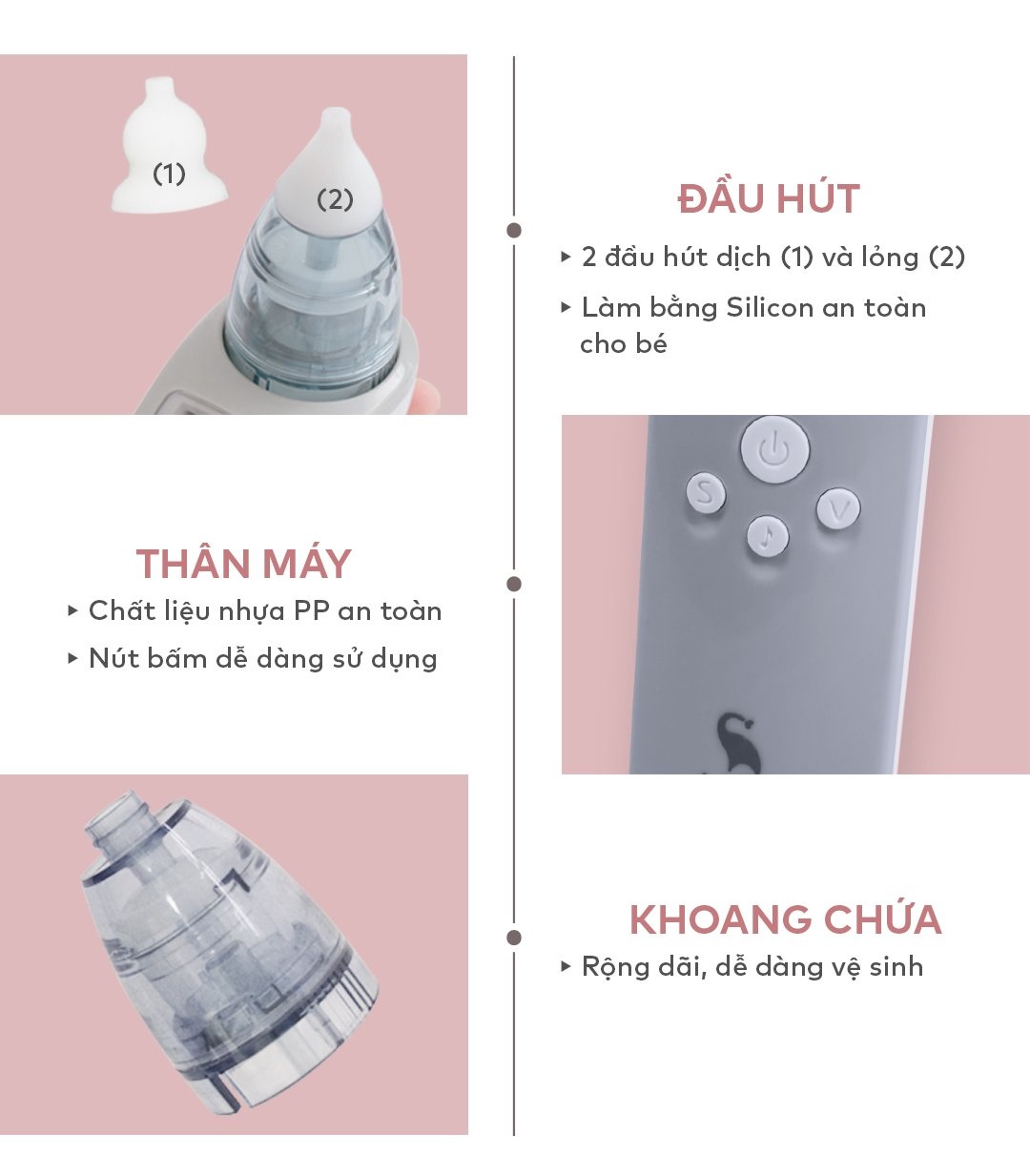 Máy hút mũi điện tử Moaz BéBé MB – 010 hình 3