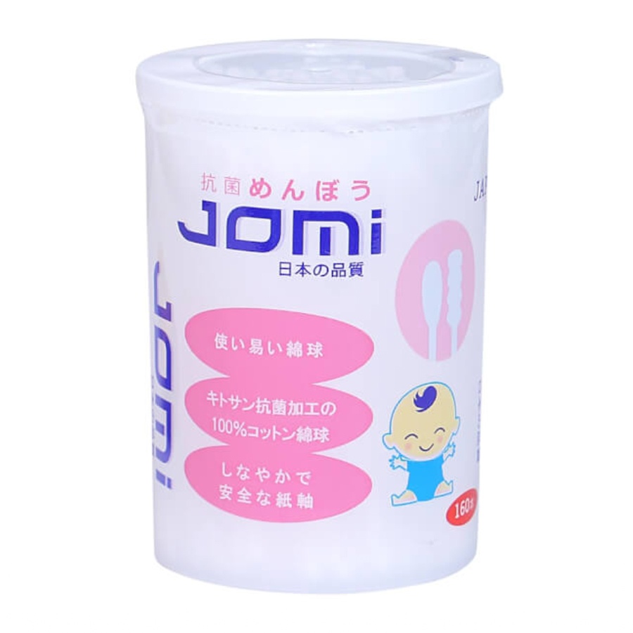 Tăm bông Jomi kháng khuẩn 160pcs hình 1