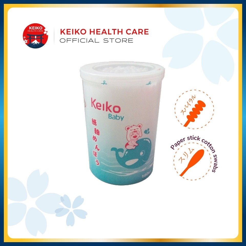 Tăm bông trẻ em Baby Keiko (160 cây) hình 2