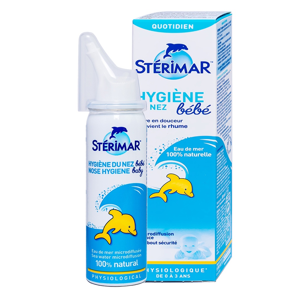 Xịt mũi cá heo Stérimar Baby 50ml (Xanh Vàng) hình 1