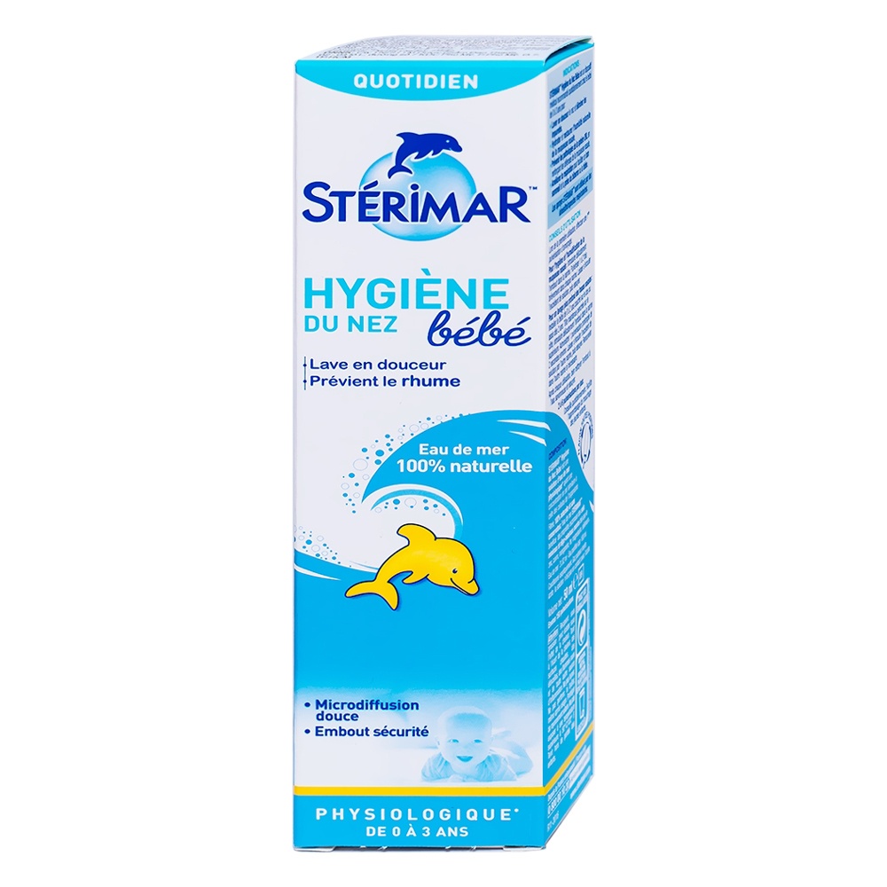 Xịt mũi cá heo Stérimar Baby 50ml (Xanh Vàng) hình 3