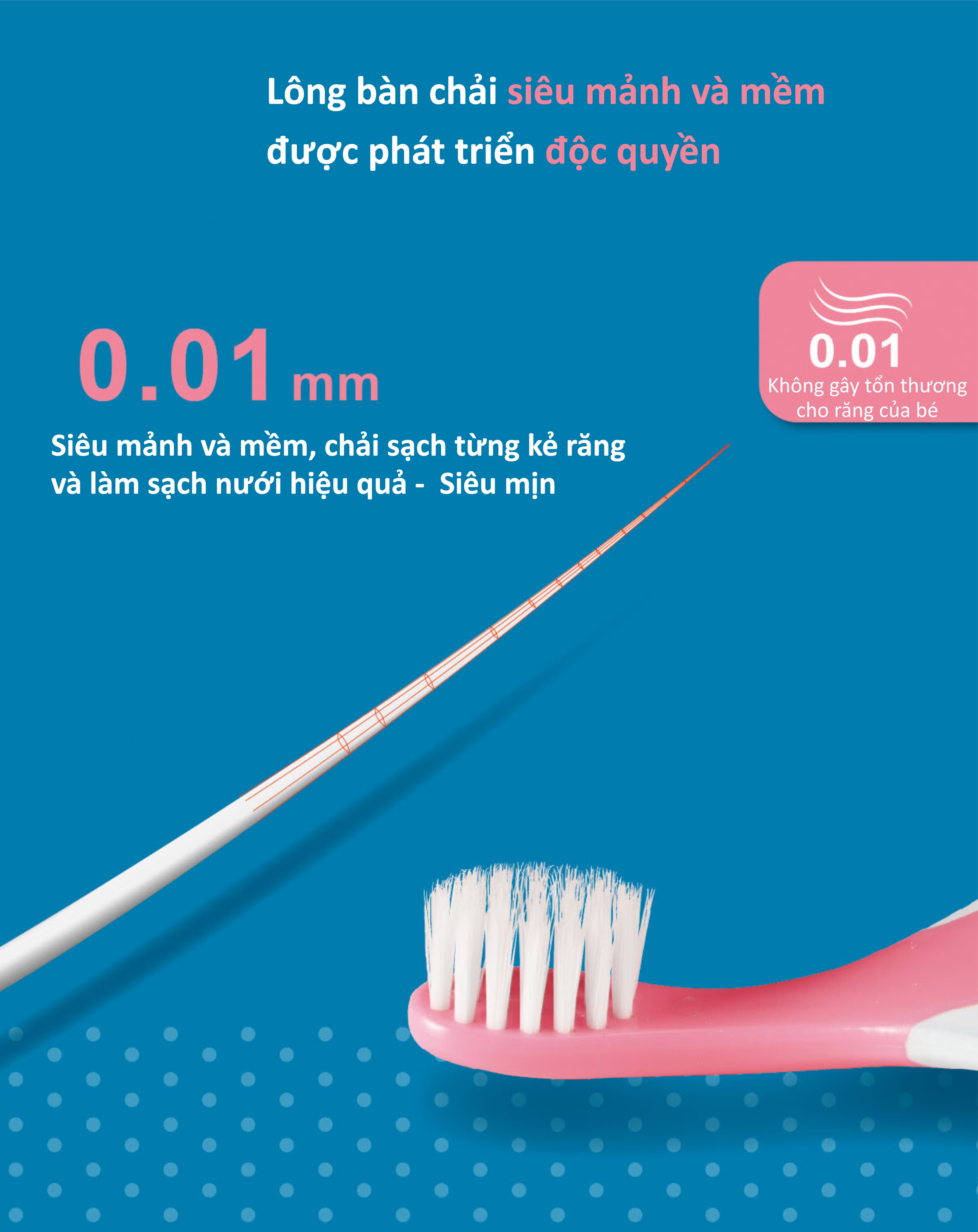 Bàn chải đánh răng cho bé KuKu KU1183 (0-3 tuổi) (Màu ngẫu nhiên) hình 4