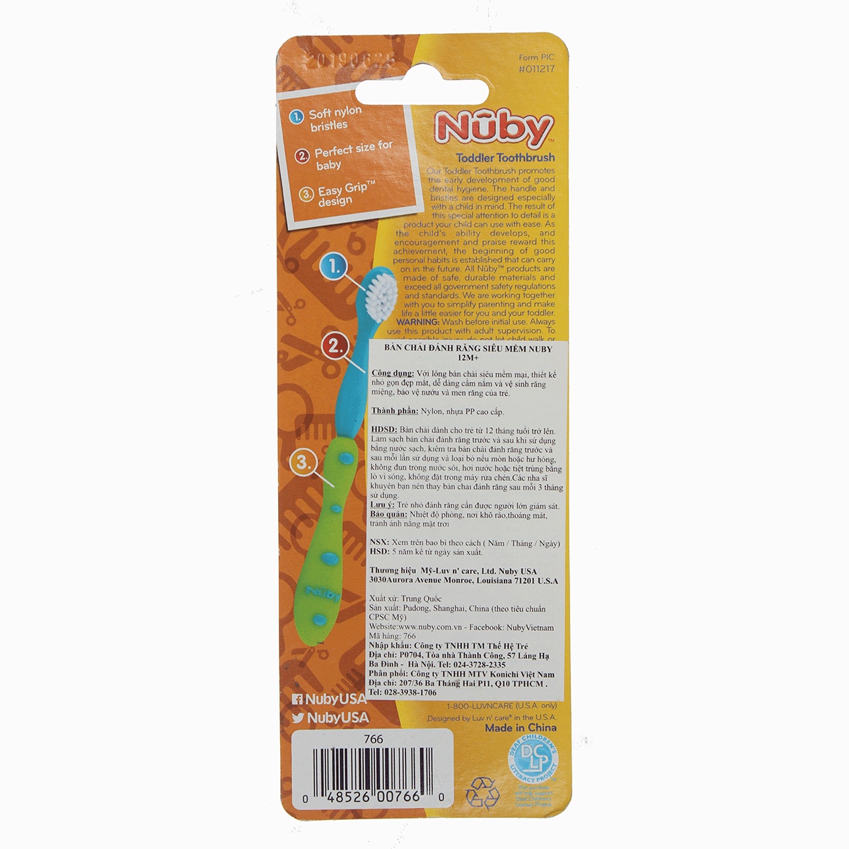 Bàn chải đánh răng siêu mềm NuBy 12M+ hình 2