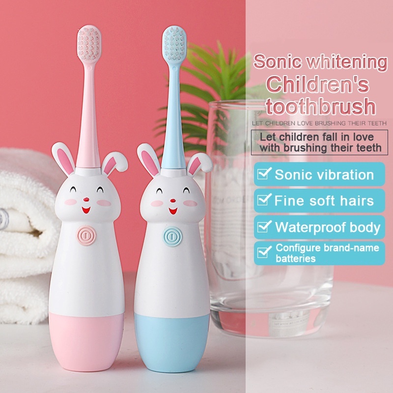 Bàn chải điện cho bé hình thỏ chạy pin 3y+ AC (Màu ngẫu nhiên) hình 2