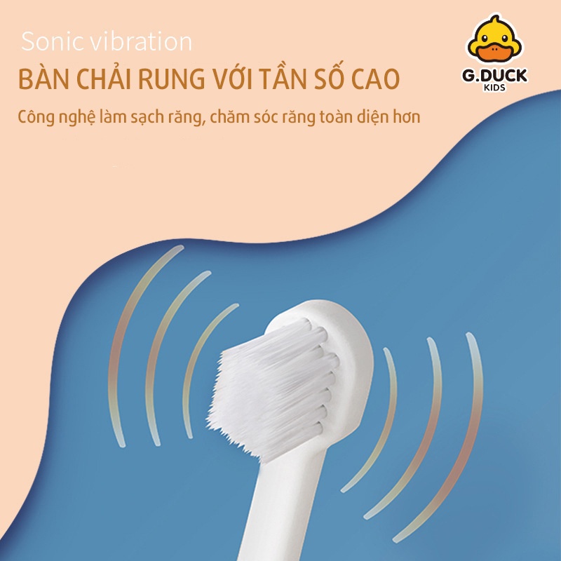 Bàn chải rung với tần số cao làm sạch các mảng bám trên răng