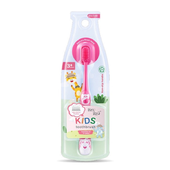 Bàn chải đánh răng cho bé Bzu Bzu (Hồng) 3Y+  hình 2