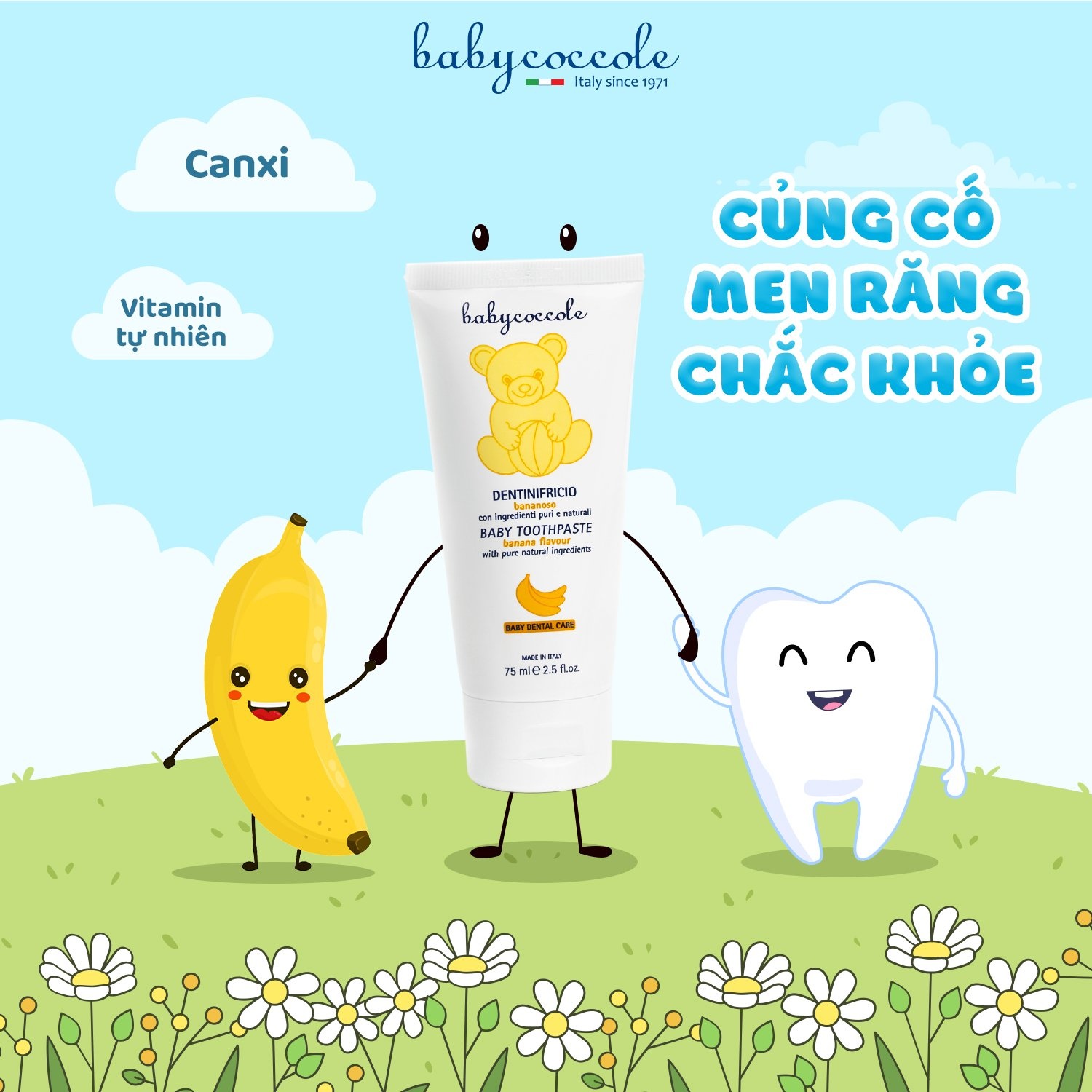Kem đánh răng Babycoccole hương chuối 75ml 12M+ hình 2