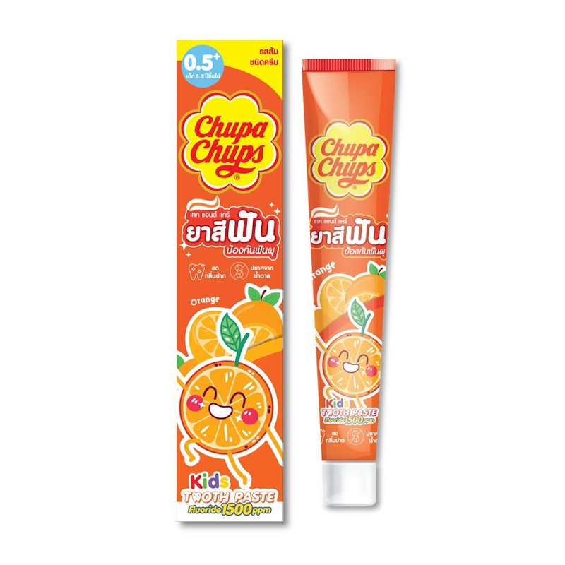 Kem đánh răng Chuppa Chups hương cam cho bé 40g (6M+) hình 1