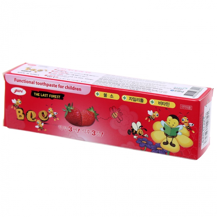 Kem đánh răng Hàn Quốc Bee hương dâu 90g cho bé trên 2 tuổi hình 1