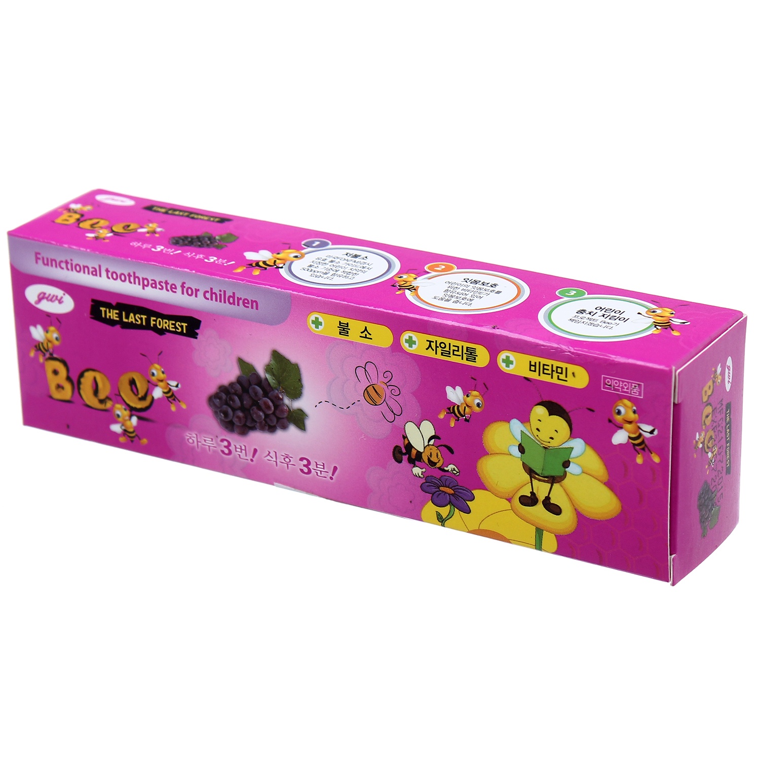 Kem đánh răng Hàn Quốc Bee hương nho 90g cho bé trên 2 tuổi hình 1