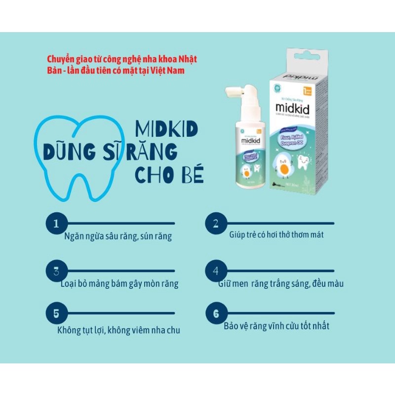Xịt chống sâu răng Midkid 30ml hình 3