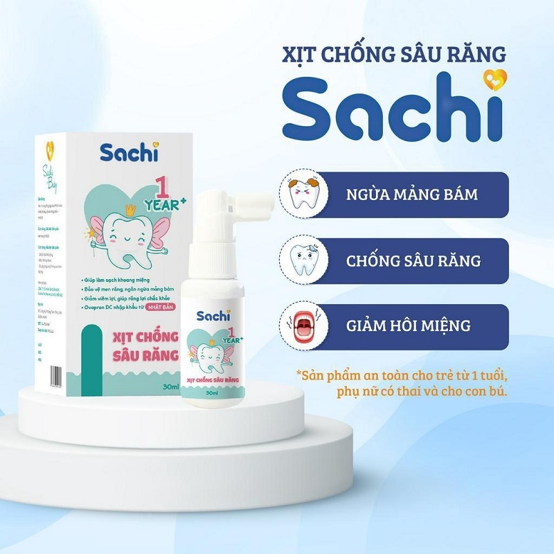 Xịt chống sâu răng Sachi 30ml  hình 3