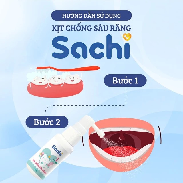 Xịt chống sâu răng Sachi 30ml  hình 4