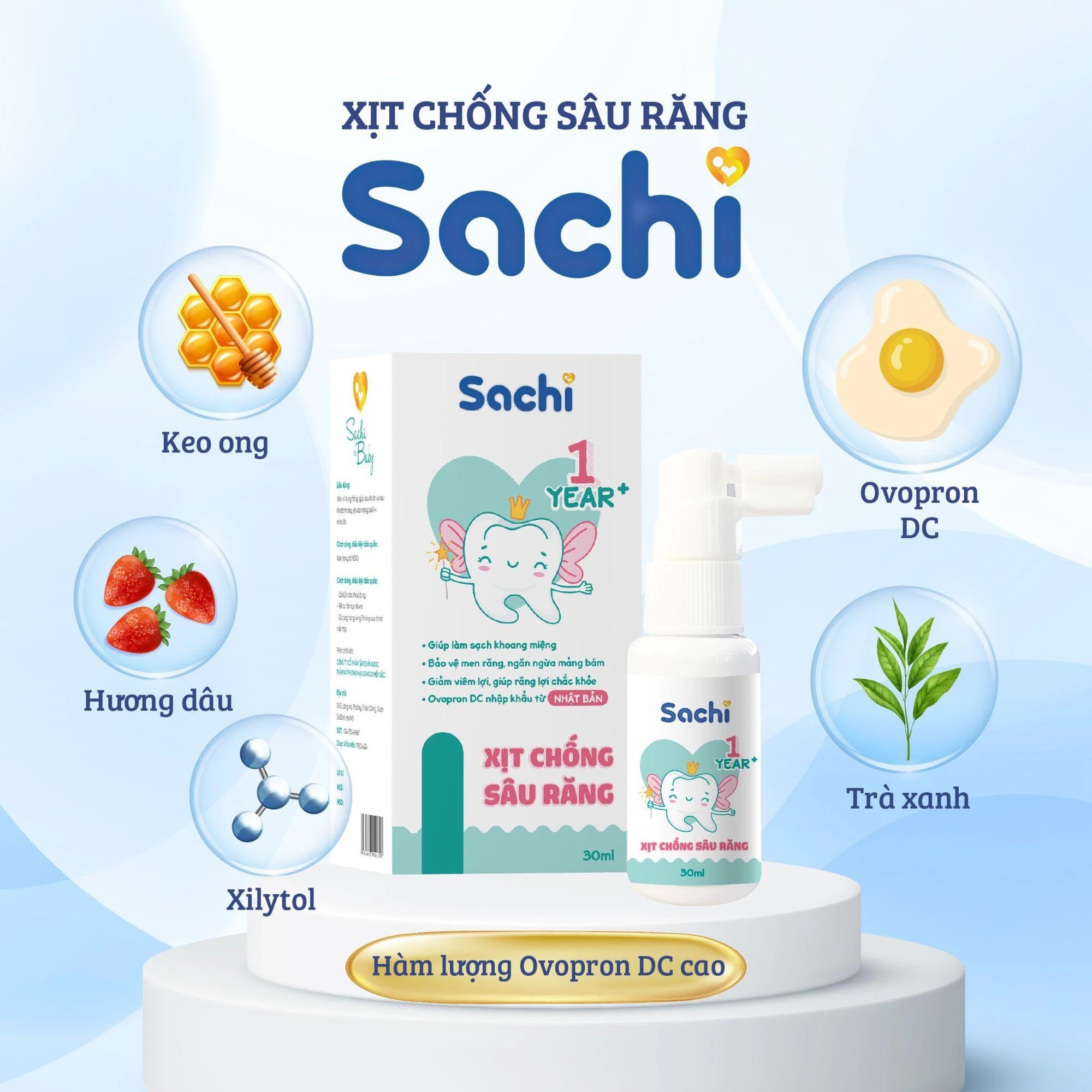 Xịt chống sâu răng Sachi 30ml  hình 2