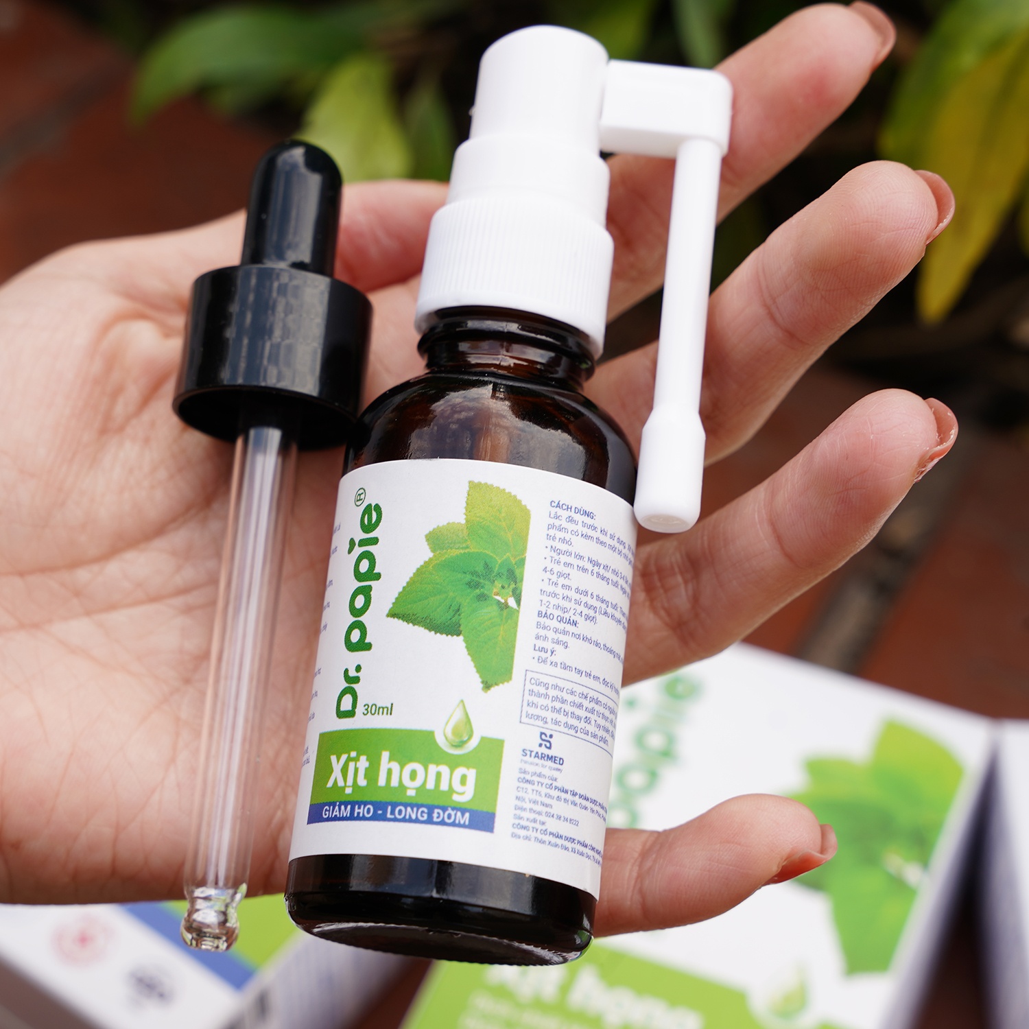 Xịt họng húng chanh lá hẹ Dr.Papie 30ml hình 3
