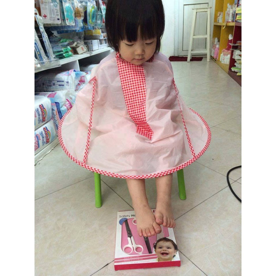 Áo choàng cắt tóc Konbini có khay hứng (Màu ngẫu nhiên) hình 2