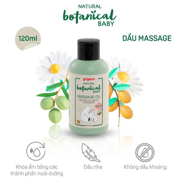 Dầu massage Pigeon Natural Botanical 120ml hình 3