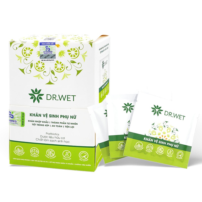 Khăn vệ sinh phụ nữ DR.Wet 25pcs hình 1