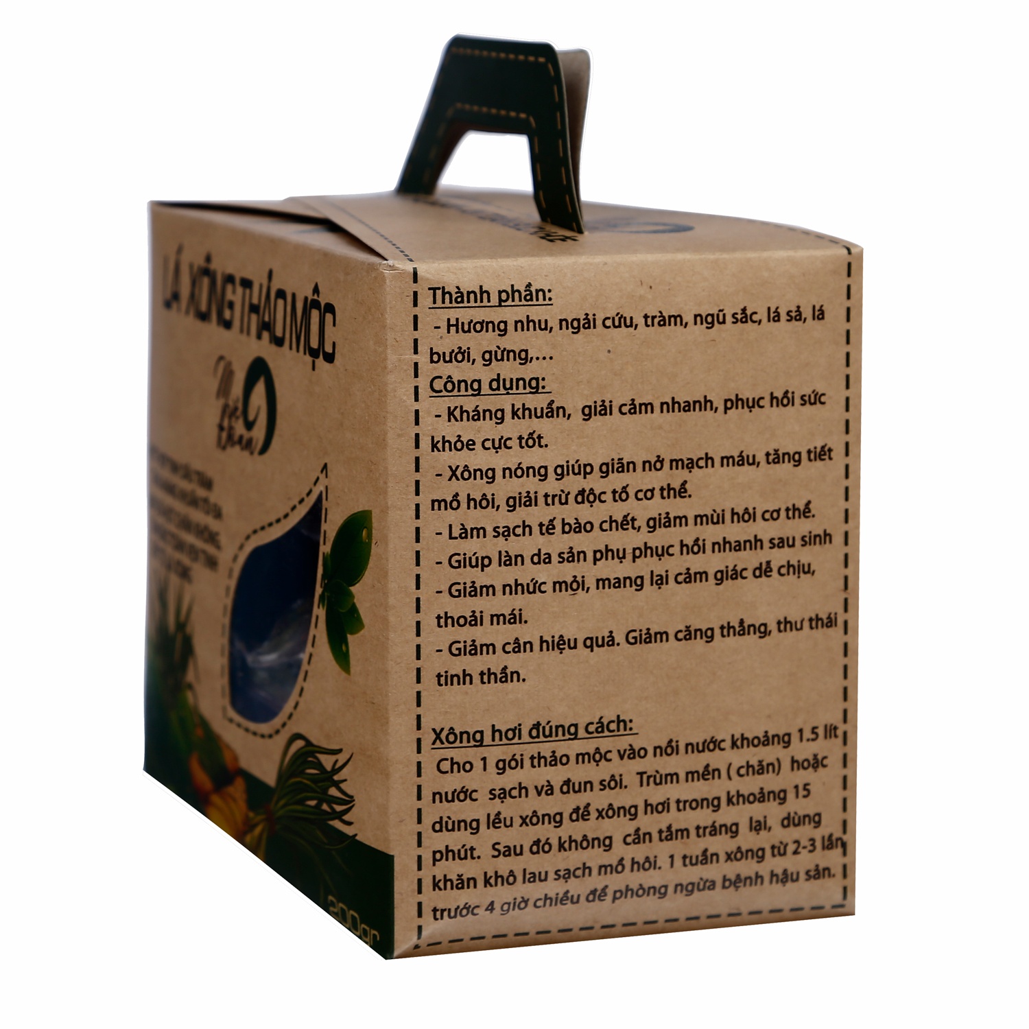 Lá xông thảo mộc Mệ Đoan 200gr hình 3