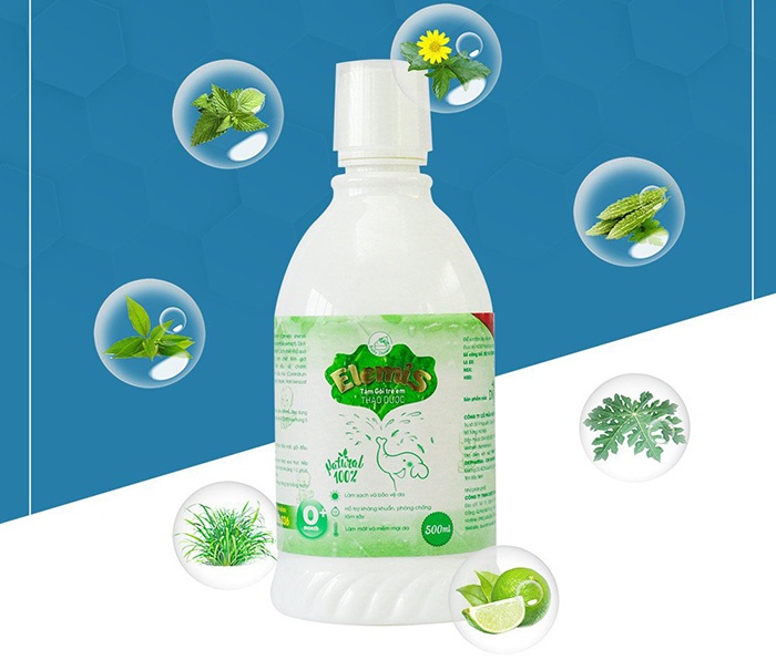 Nước tắm gội thảo dược baby Elemis 500ml hình 2