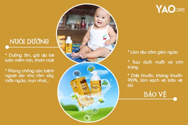 Nước tắm gội thảo dược Yaocare Baby 250ml hình 5