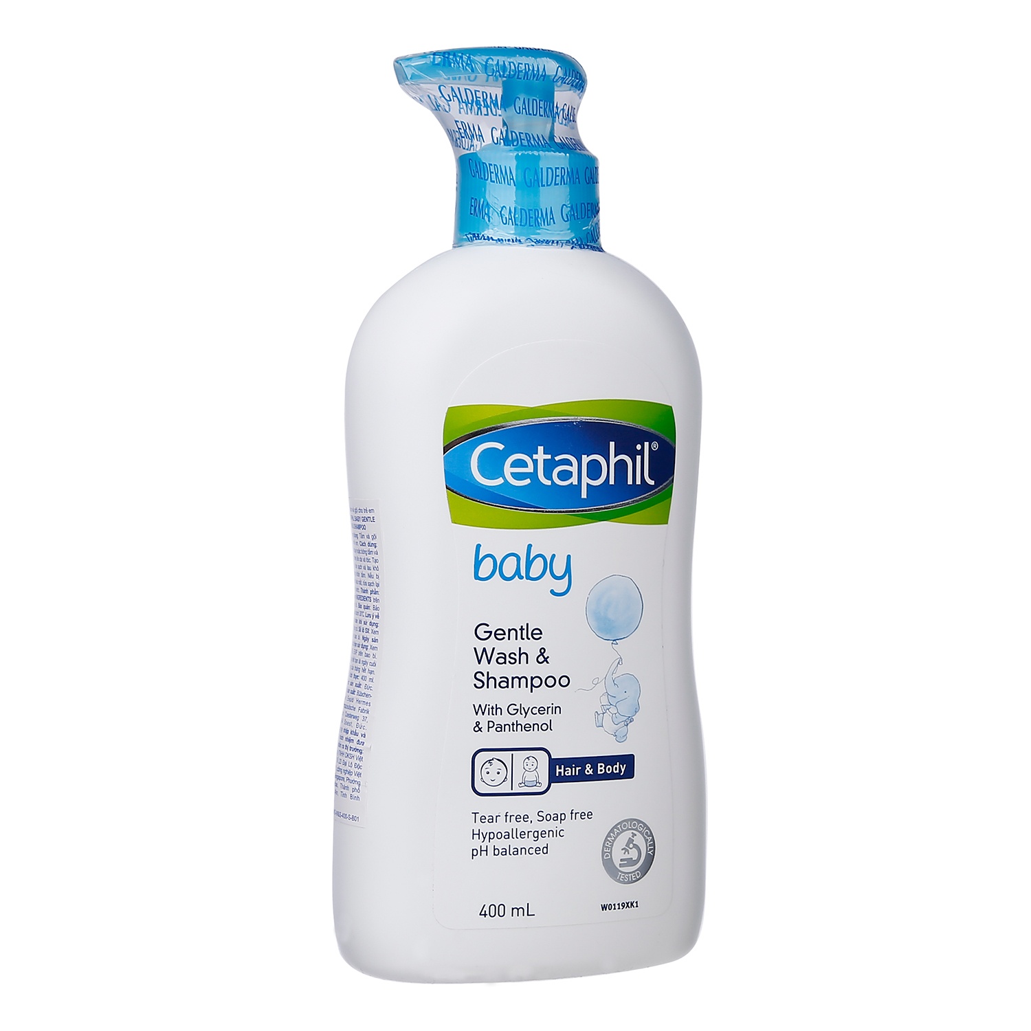 Sữa tắm gội toàn thân Cetaphil Baby Gentle Wash Shampoo 2in1 400ml hình 3