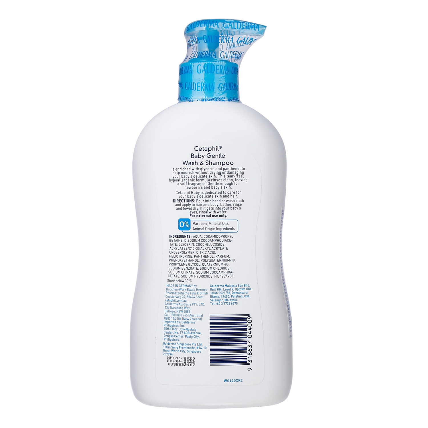 Sữa tắm gội toàn thân Cetaphil Baby Gentle Wash Shampoo 2in1 400ml hình 4