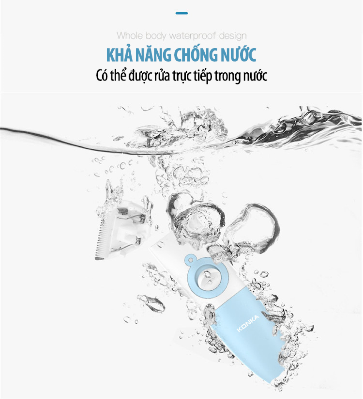 Khả năng chống nước của tông đơ KONKA KYL01P