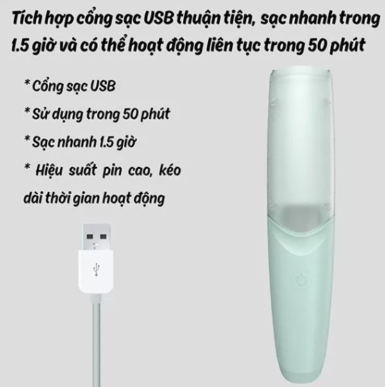 Tông đơ cắt tóc cho bé Misuta có chức năng hút tóc thừa 4