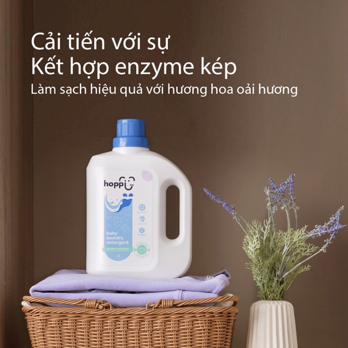 Đặc điểm nổi bật của nước giặt Hoppi 1.8l với phức hợp enzyme kép