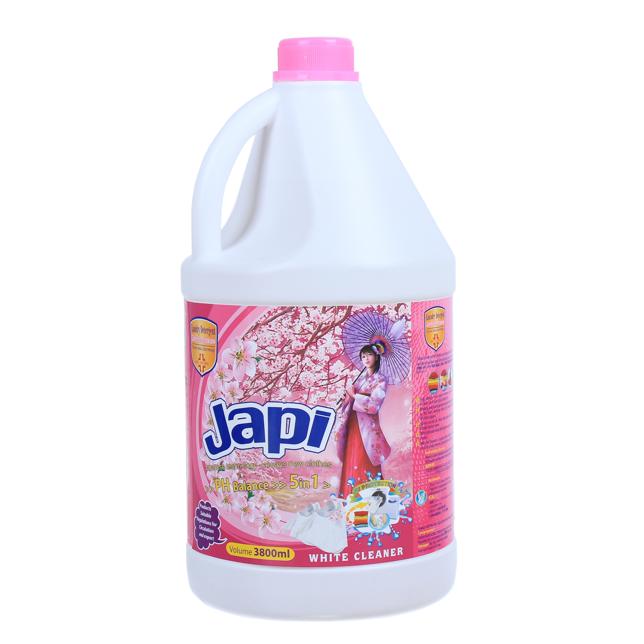 Nước giặt xả Japi hương hoa anh đào đỏ Nhật Bản 3,8l hình 1