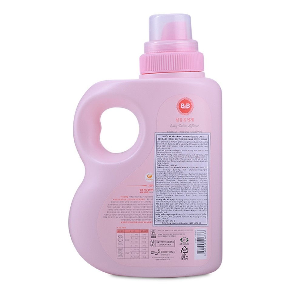 Nước xả vải B&B dạng chai 1500ml hình 2