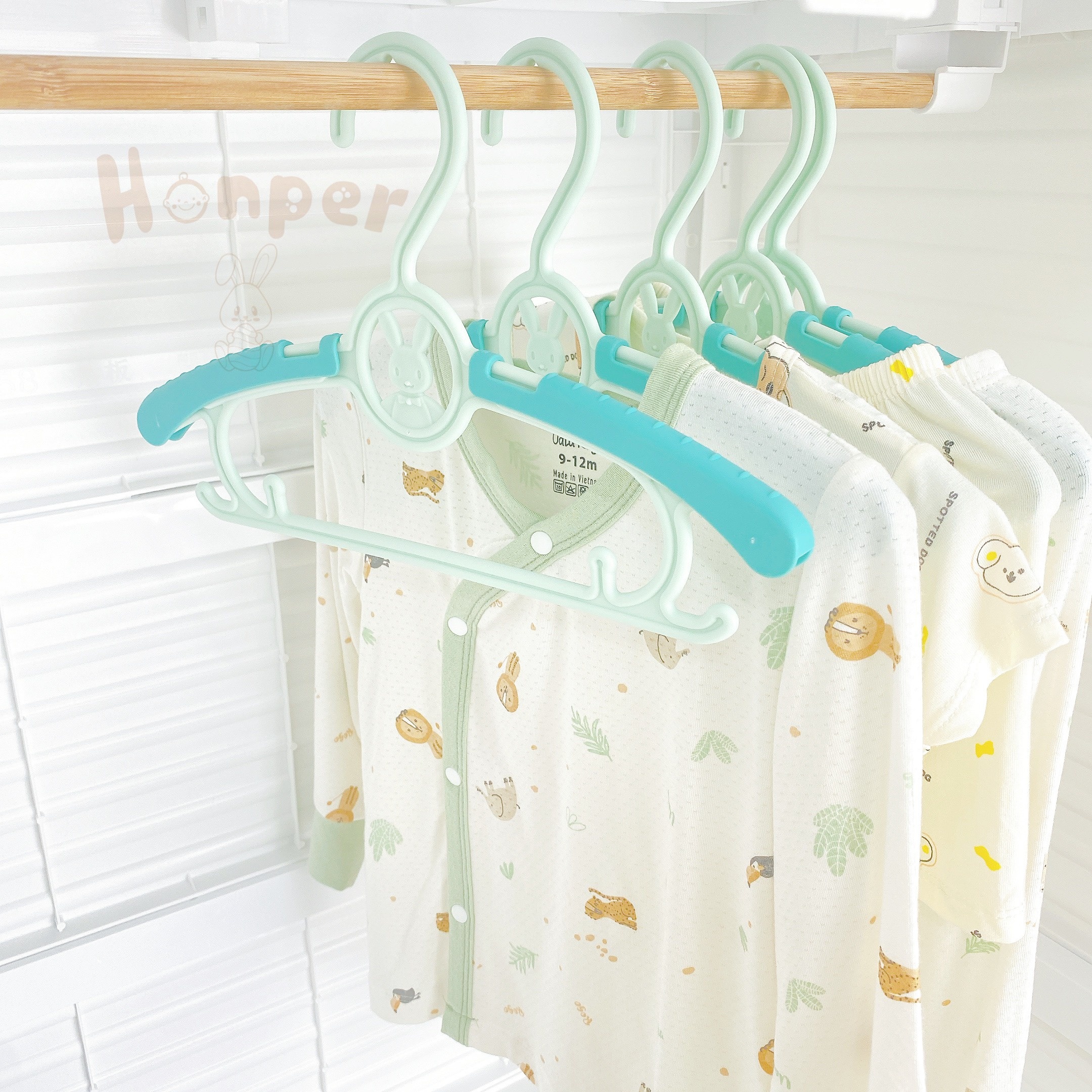 Set 5 móc quần áo Gấu/Thỏ Honper (Mẫu ngẫu nhiên) hình 3