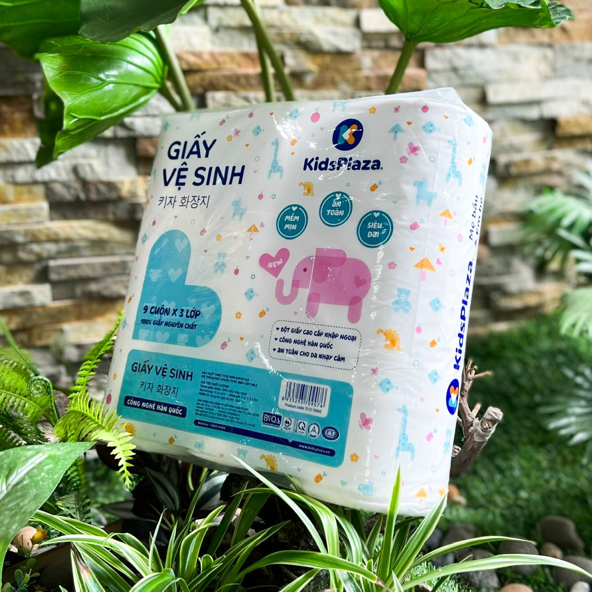 Giấy vệ sinh 9 cuộn 3 lớp KidsPlaza hình 4