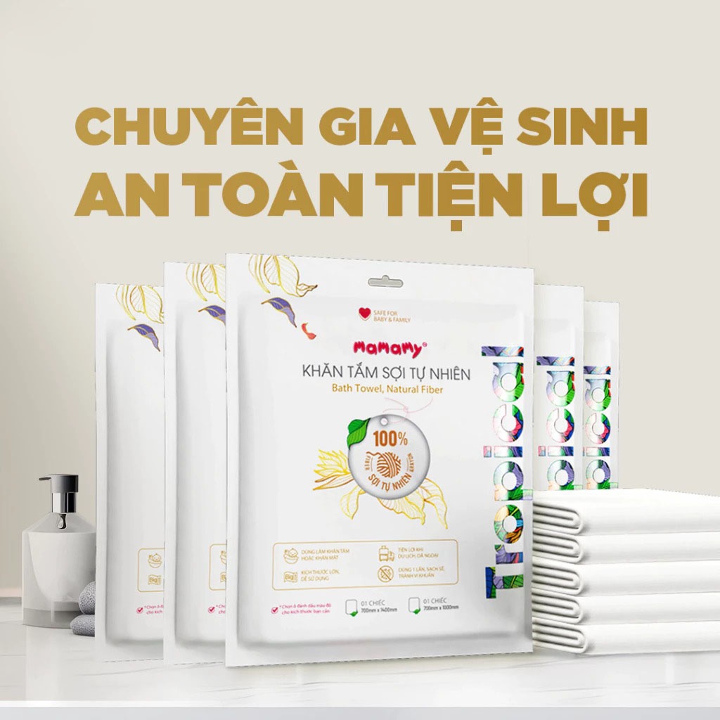 Khăn tắm viên nén Mamamy 700x1400mm  hình 3
