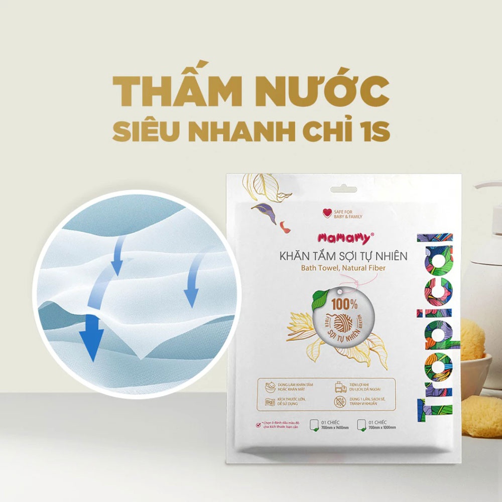 Khăn tắm viên nén Mamamy 700x1400mm  hình 6