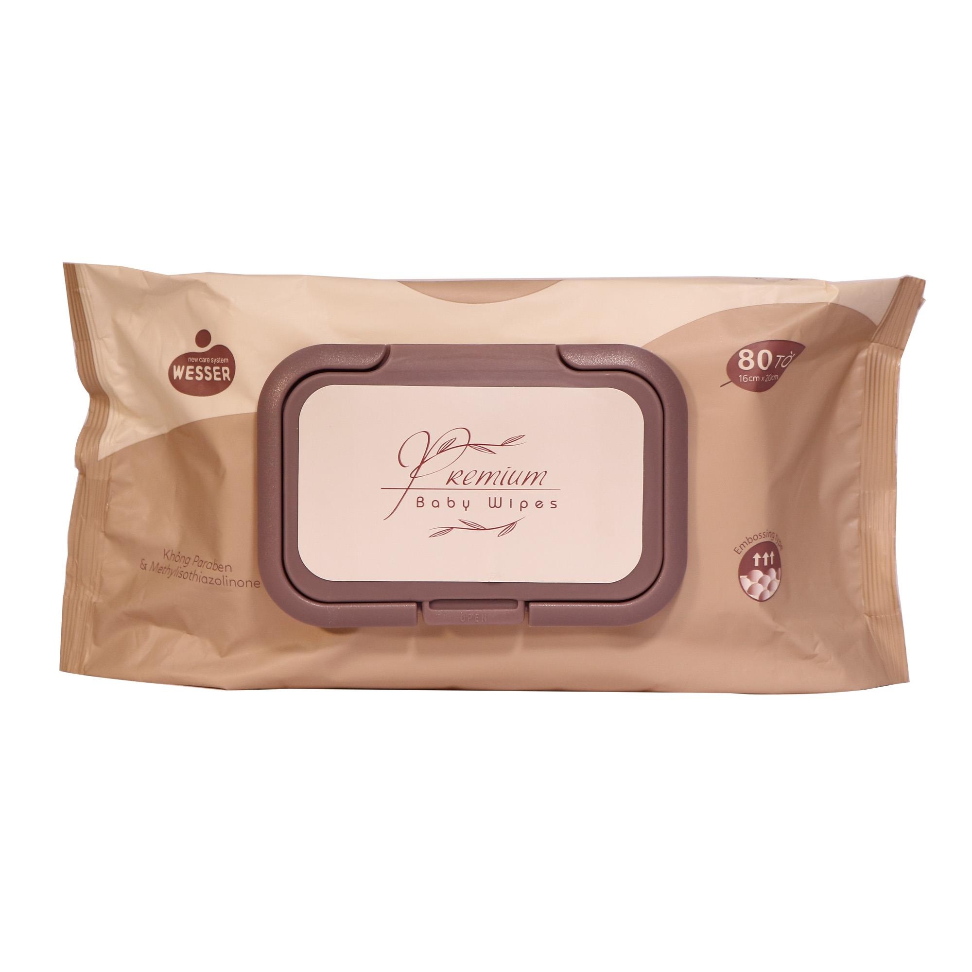 Khăn ướt cao cấp Wesser 80 tờ hình 3