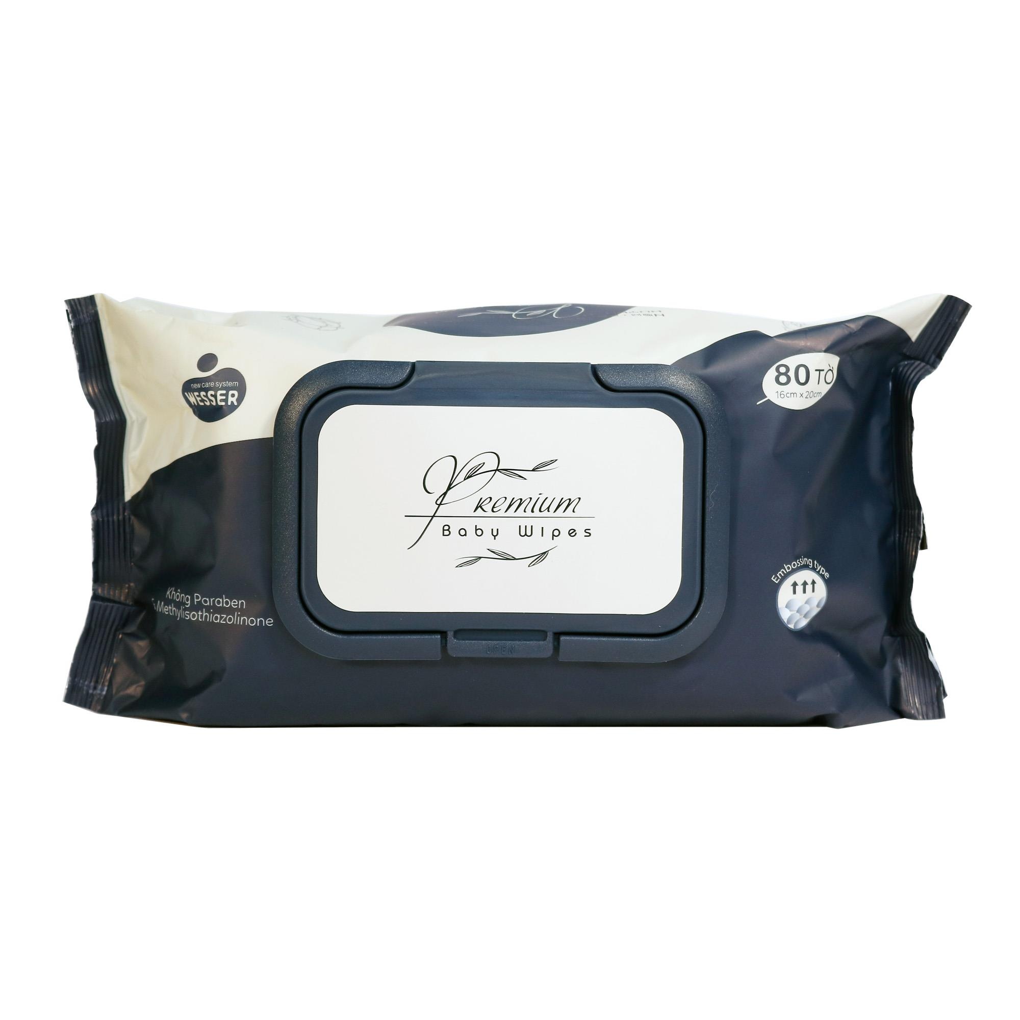 Khăn ướt cao cấp Wesser 80 tờ hình 1