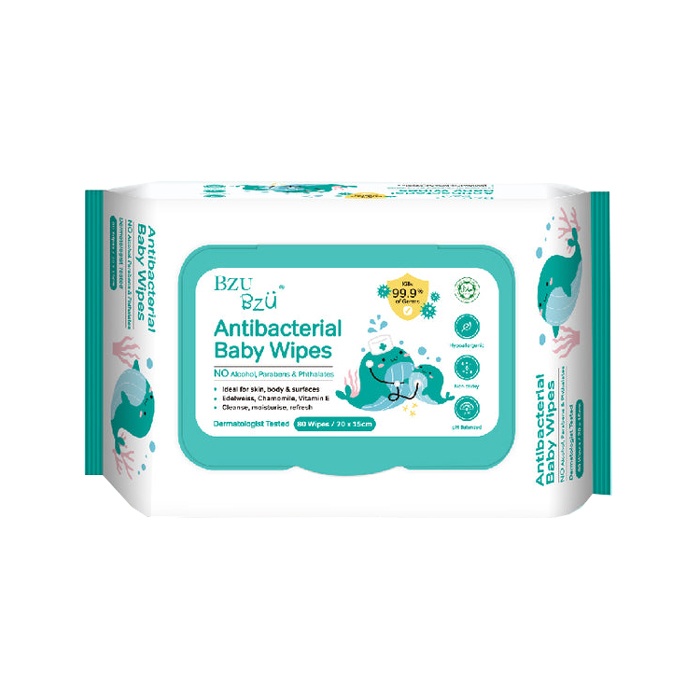 Khăn ướt kháng khuẩn Bzubzu 80 tờ