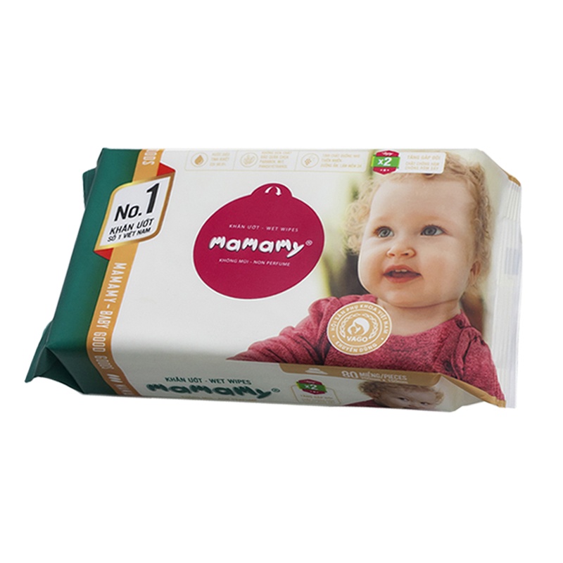 Khăn ướt Mamamy gói bổ sung 80 tờ hình 1