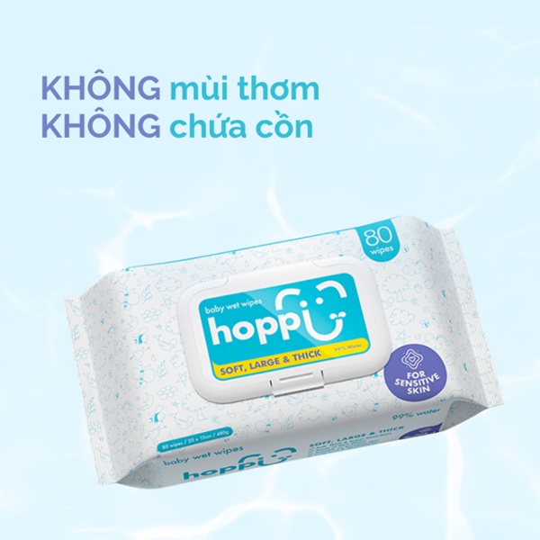 Khăn ướt tinh khiết Hoppi 80 tờ hình 4
