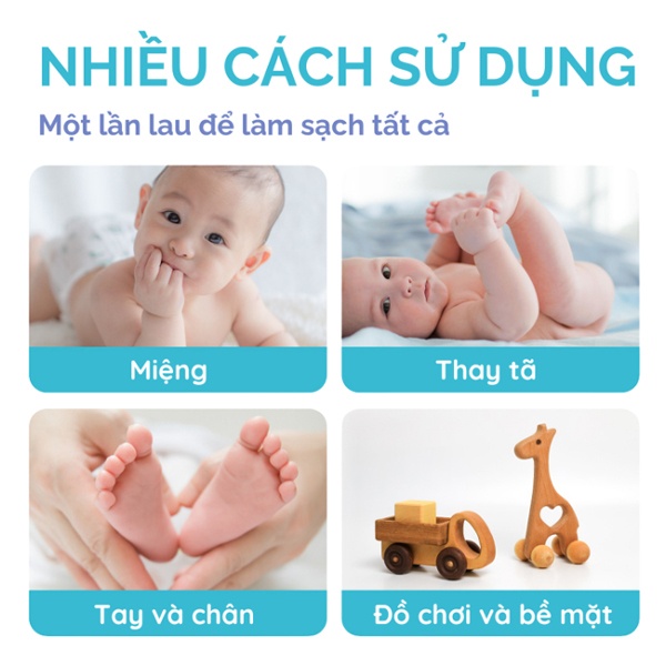 Khăn ướt tinh khiết Hoppi 80 tờ hình 7