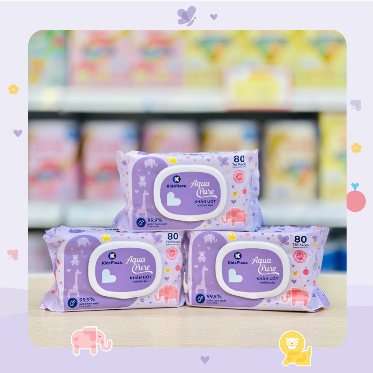 Khăn ướt tinh khiết KidsPlaza 80 tờ hình 5