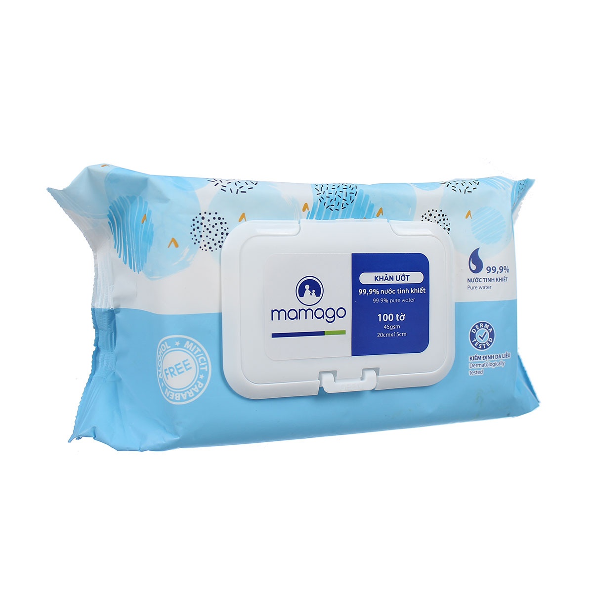 Khăn ướt tinh khiết Mamago 100pcs MMG Khăn ướt tinh khiết Mamago 100pcs MMG hình 5