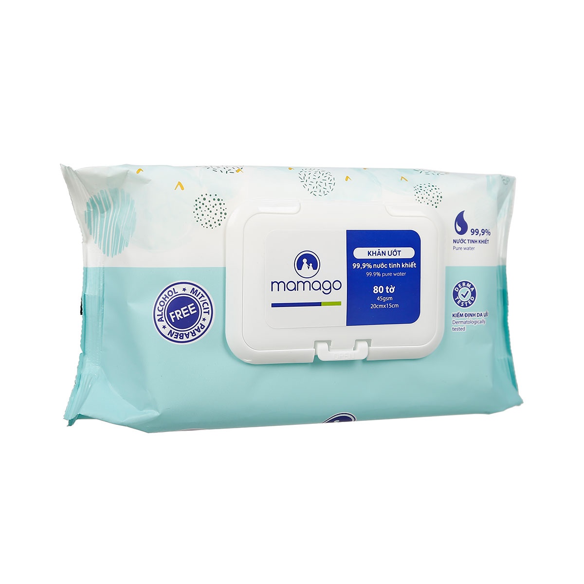 Khăn ướt tinh khiết Mamago 80pcs MMG Khăn ướt tinh khiết Mamago 80pcs MMG hình 1